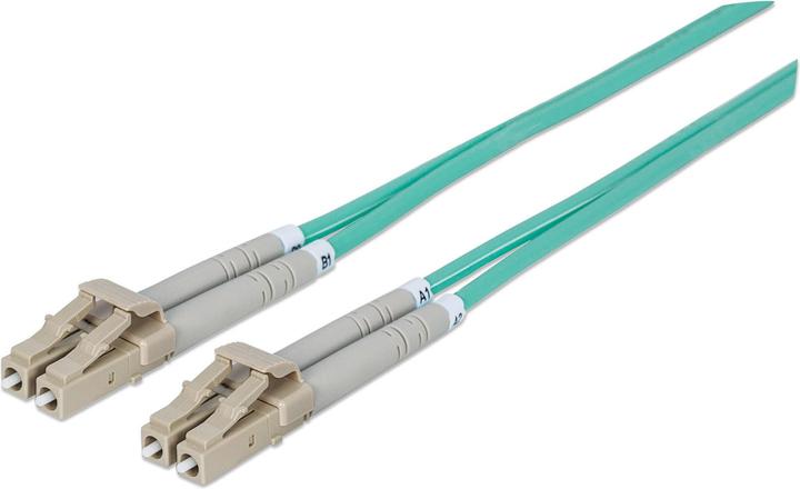 Immagine prodotto Intellinet Cavo di collegamento in fibra ottica LC/LC multimodale OM3 aqua (LSOH, CAT8.1, 3 m)