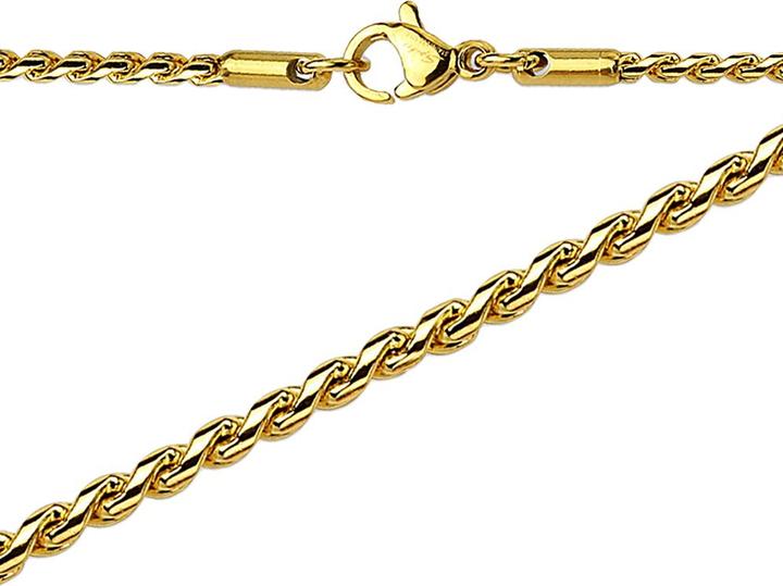 Actual product image Star Piercing Kette verdreht rund vergoldet (without brass, Surgical steel 316L)