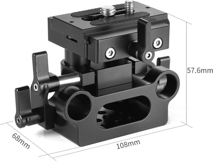 Actual product image SmallRig 2272 Universal 15mm Rail Support System Baseplate