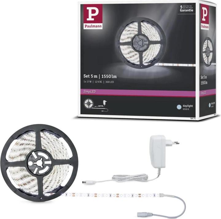 Actual product image Paulmann LEDstrip complete set SimpLED (Cold White, 500 cm, Indoor)