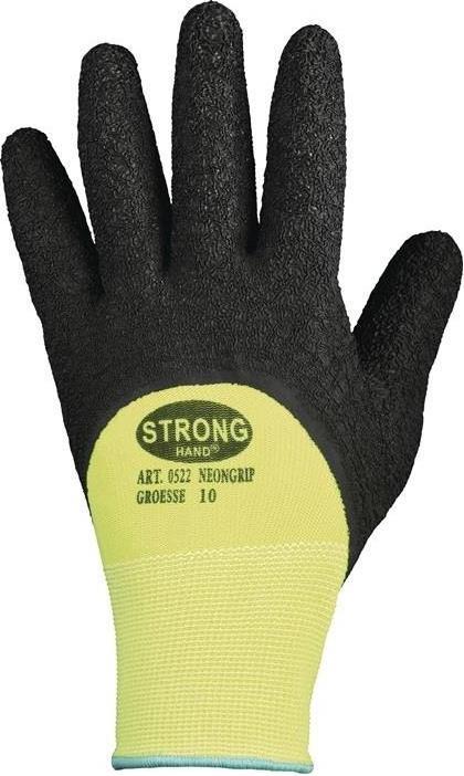 Actual product image Stronghand Glove NEONGRIP size 9 neon yellow/black EN 420, EN 388 PPE category II (9)