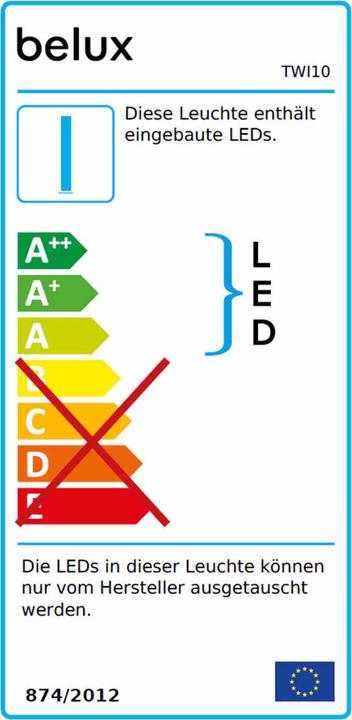Energie-Label Belux Twilight-10 Led Stehleuchte