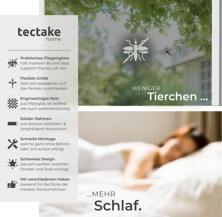 Image du produit tectake Moustiquaire pour fenêtre (100 x 120 cm)
