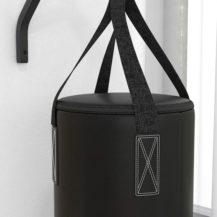 Actual product image Swisshandel24 Boxsack Wandhalterung Boxsack Ständer mit Handschuhen, Stahl, Schwarz