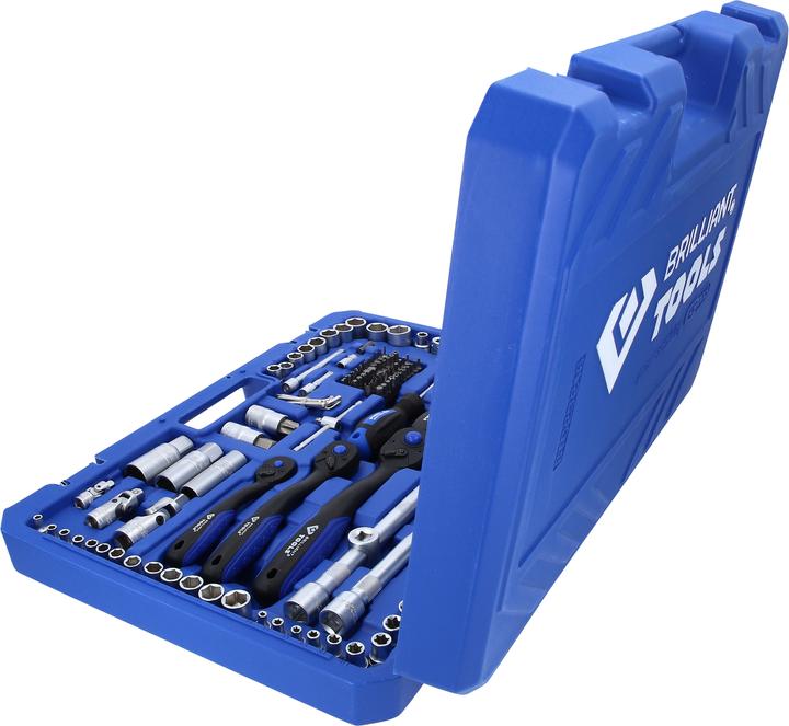 Produktbild Brilliant Tools Steckschlüssel-Satz, 216-tlg., 1/4, 3/8, 1/2 (3/8", 1/2", 1/4")