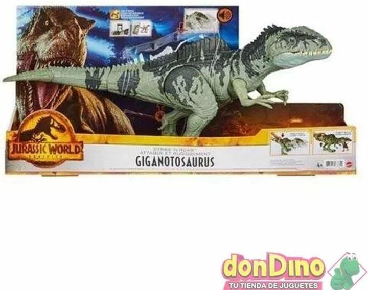Actual product image Jurassic World Dominion Strike ‘N Roar Giganotosaurus Chomp Roar
