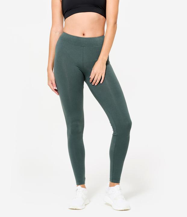Image du produit Domyos Legging de fitness slim femme, vert kaki (W38)