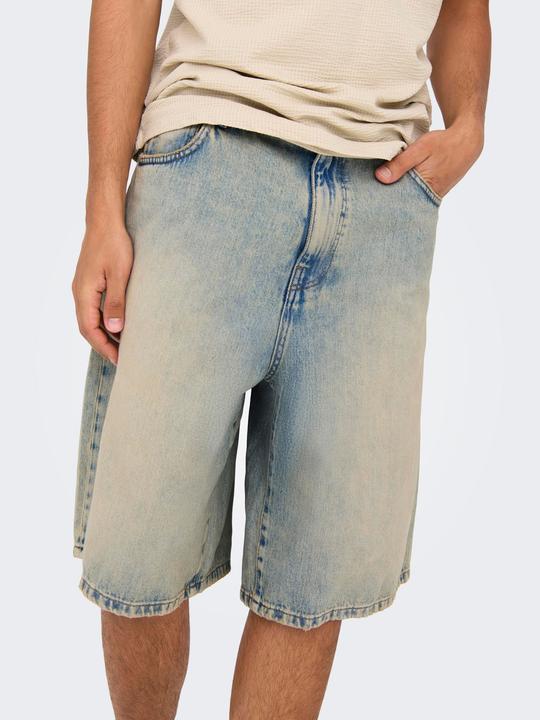Produktbild Only & Sons ONSCARL Mid Rise Ballon Schnitt Shorts Jeans-Shorts (XL)