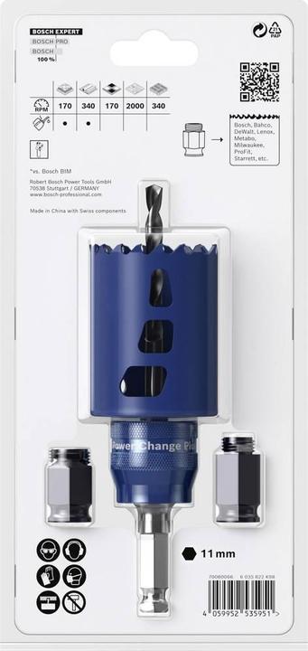 Actual product image Bosch Professional Zubehör EXPERT Tough Material Hole Saw Starter Set, 51 x 60 mm (51 mm)