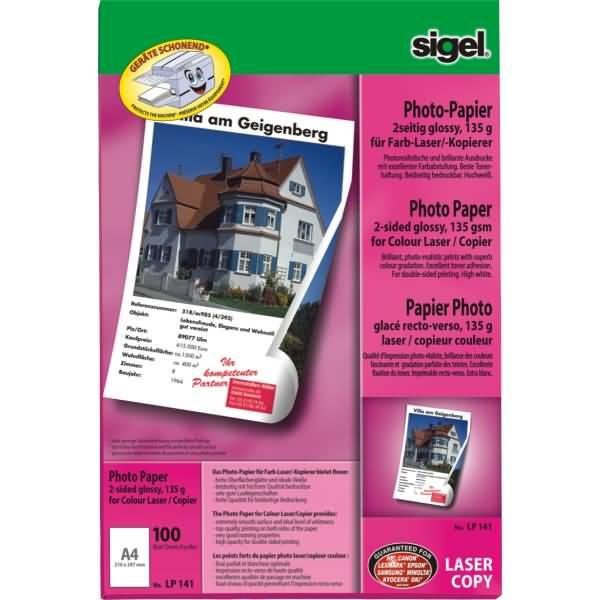 Actual product image Sigel Laser photo paper (135 g/m², A4, 100 x)