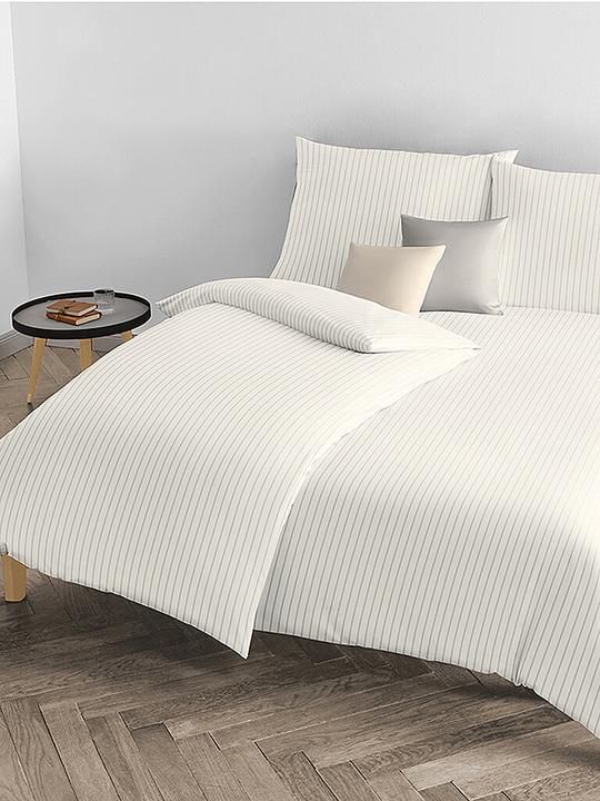 Produktbild Fleuresse Damast Bettwäsche Melk 70x90cm / 140x200cm Creme (Bettwäsche Set, 140 x 200 cm)