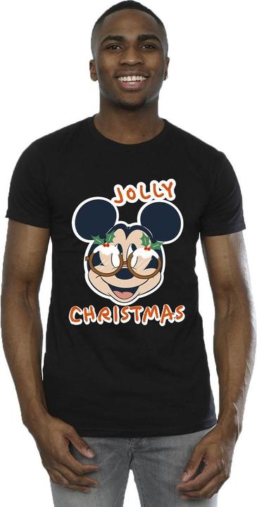 Immagine prodotto Disney Mickey Mouse Jolly Christmas Glasses Maglietta Uomo (L)