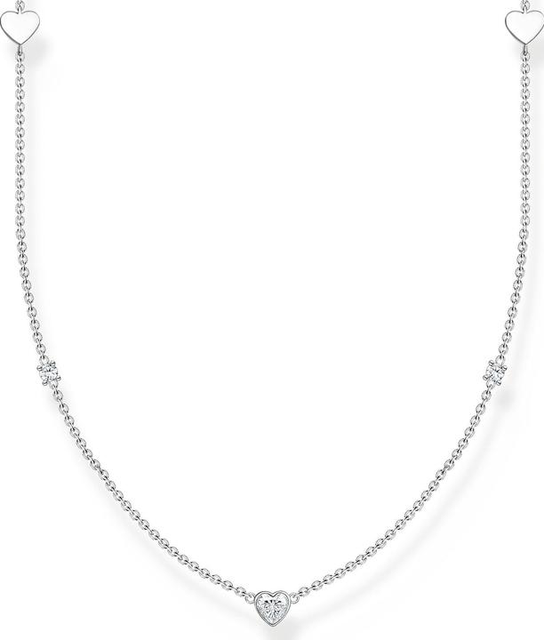 Actual product image Thomas Sabo Necklace with Hearts and White Stones Silver (925 silver, 85 - 90 cm)