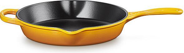Le Creuset Poêle à frire et à servir jaune foncé (26 cm, Poêle à frire, Fonte)