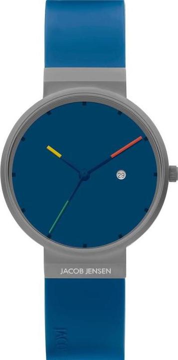 Jacob Jensen Herren Uhr Analog Quarz 32020797 One Size - Blau (Analoguhr)
