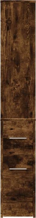 Immagine prodotto VidaXL Armadietto da bagno Armadietto alto Armadietto a nicchia Stretto con rotelle Rovere fumé (22 x 41 x 135 cm)