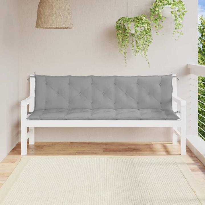 Actual product image VidaXL Garden bench cushions 2 pcs. O x ford fabric (180 x 50 x 7 cm)