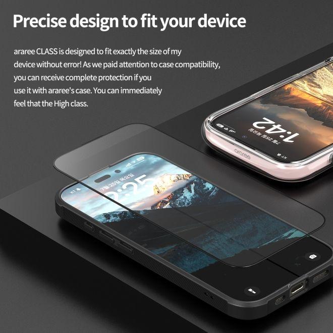 Produktbild Araree CLASS Panzer Glas Displayschutz Easy Install Kit (1 Stück, Apple iPhone 16 Pro)