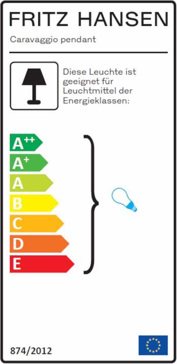 Energie-Label Fritz Hansen Caravaggio P3 Pendelleuchte (E27)