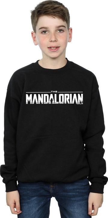 Actual product image Star Wars Boys The Mandalorian Logo Sweatshirt (140, 146)