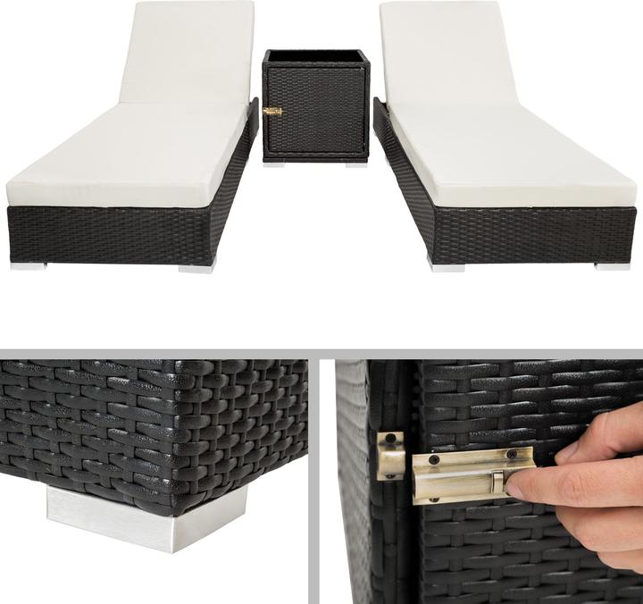 Immagine prodotto tectake 2 sedie a sdraio (184 cm)