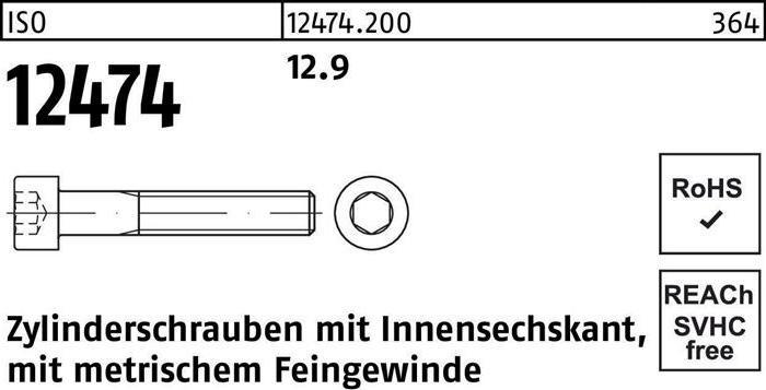 Immagine prodotto Vite a testa cilindrica ISO 12474 con esagono incassato M 24 x2 x 55 12,9 (25 Viti per pezzo)