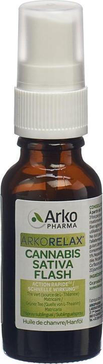 Immagine prodotto Arkopharma Arkorelax Cannabis Sativa Flash Spray (1 Pezzo/i, Getto vaporizzato, 66 g)