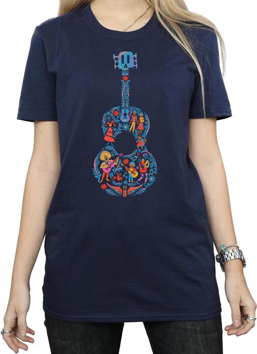 Immagine prodotto Disney Coco Guitar Pattern Maglietta Ampia Donna (L)
