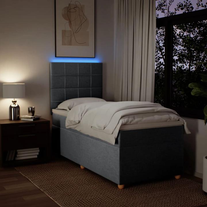 Immagine prodotto VidaXL Bo x letto a molle con materasso 90 x 190 cm in tessuto (90 x 190 cm, 90 x 190 cm)