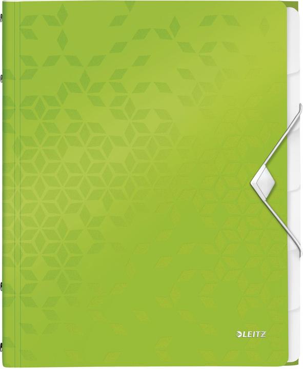 Produktbild Leitz Ordnungsmappe WOW, DIN A4, PP, 6 Fächer, grün-metallic laminierte Oberfläche, Oberflächenstruk (A4, 1 x)