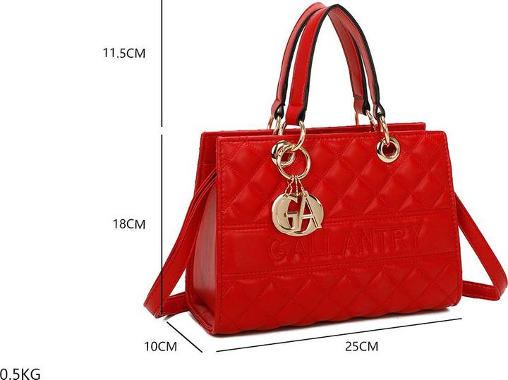 Actual product image Gallantry La Matelassé Shiny faux leather handbag (15 l)