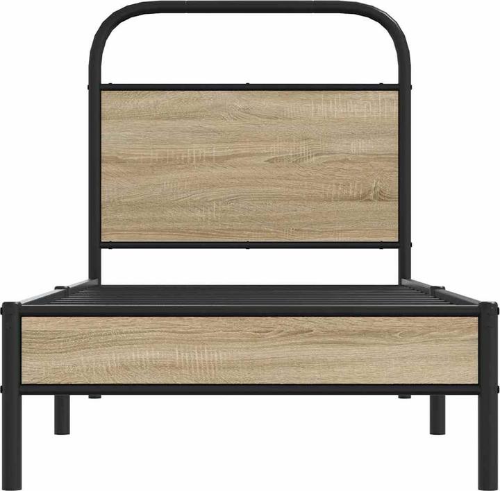 Immagine prodotto VidaXL Struttura letto senza materasso 120x190 cm in legno di quercia affumicata (120 x 190 cm)