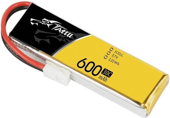 Immagine prodotto Tattu Batteria RC LiPo 600 mAh 3,7 V 30C (3.70 V, 600 mAh)