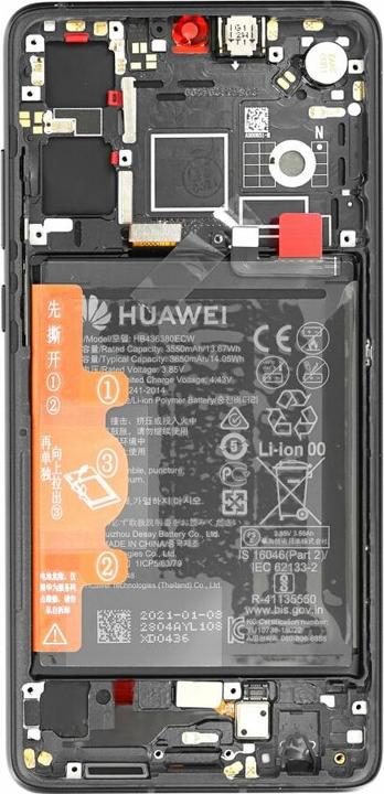 Actual product image Huawei Display unit + frame + battery P30 (new version) black 02354HLT (Huawei P30)