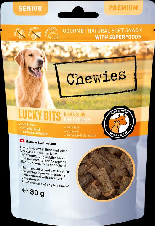 Image du produit Chewies Lucky Bits bouf & poulet 80g (Adulte, 8 pcs, 80 g)