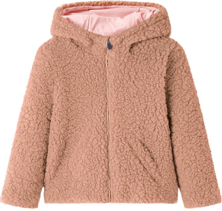 Actual product image VidaXL Children's hooded jacket teddy faux fur light cognac (92)