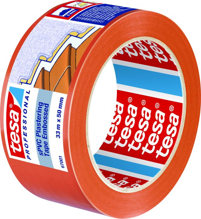 Actual product image tesa sPVC plaster tape cross-grooved (50 mm)
