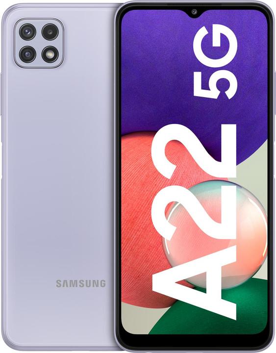 Image du produit Samsung Galaxy A22 5G UE (128 Go, Violet, 6.60", Double SIM, 48 Mpx, 5G)