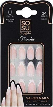 Immagine prodotto Sosu Cosmetici - Unghie artificiali Frenchie (unghie da salone) 24 pezzi