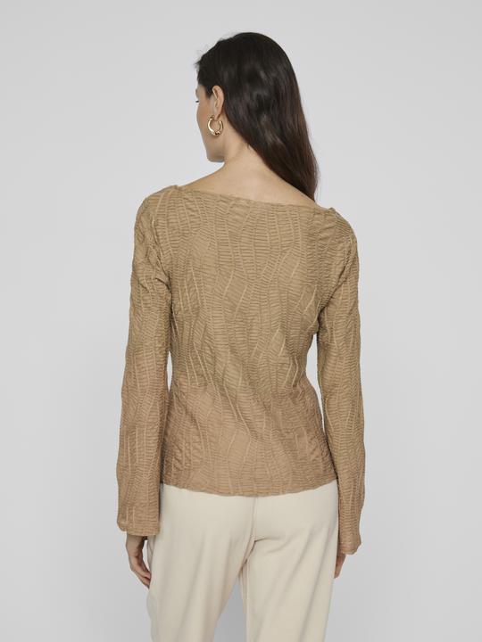 Actual product image Vila Boat-neck top with long sleeves (XS)