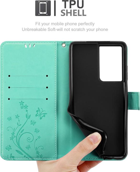 Image du produit Cadorabo Pochette Flower Book (Samsung Galaxy S21 Ultra)