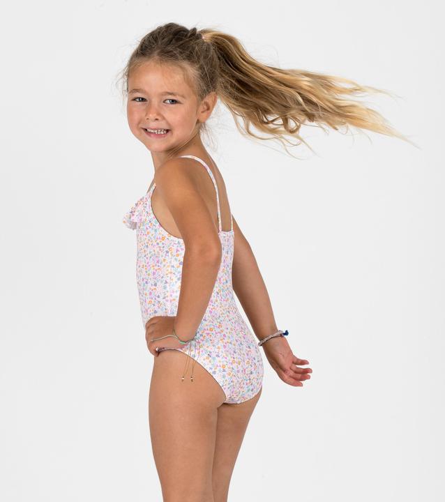 Image du produit Nabaiji Maillot de bain 1 pièce avec volants Bébé / Fille - blanc rose imprimés fleurs (76, 78, 80 C)