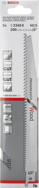 Actual product image Bosch Professional Zubehör Sabre saw blade S 2345 X, Progressor for Wood, pack of 5
