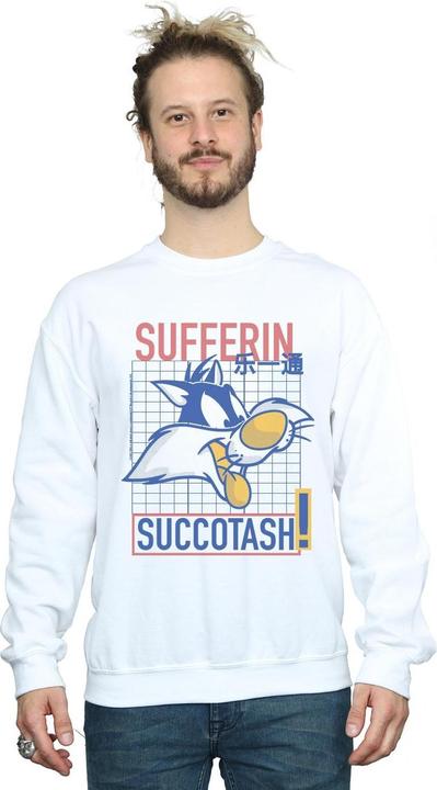 Actual product image Looney Tunes Mens Sylvester Sufferin Succotash Sweatshirt (XL)