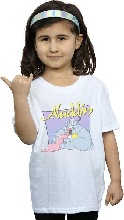Actual product image Disney Girls Aladdin Genie Wishing Dude Cotton T-Shirt (128)