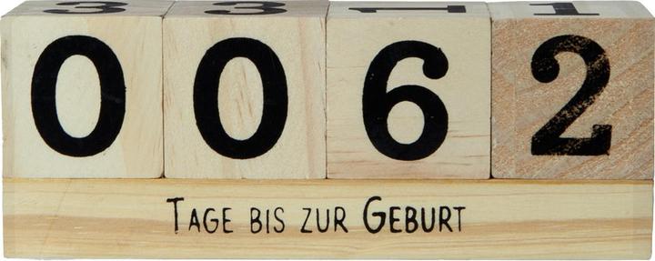Produktbild Natura Punto Holzwürfel Countdown mit 2 Themenleisten