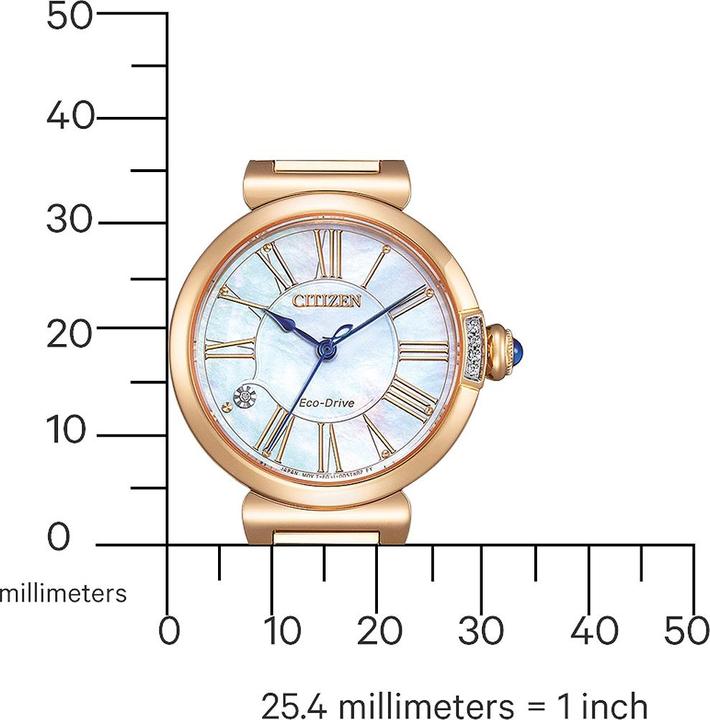 Actual product image Citizen EM1063-89D Eco-Drive Elegance Ladies Watch 30mm 5ATM (Analogue wristwatch, 30 mm)