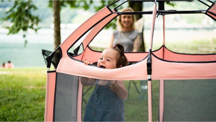 Produktbild Tenty Laufgitter Set Rosa/Grau (100 cm, 150 cm)