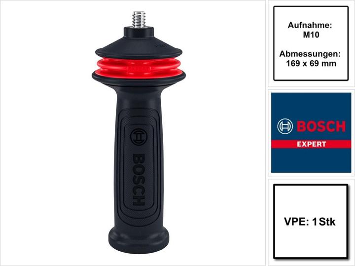 Image du produit Bosch Professional Zubehör Poignée EXPERT pour Vibration Control M10 Meuleuse d'angle, 169 x 69 mm