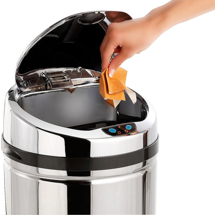 Produktbild Infactory Abfalleimer mit Hand-Bewegungssensor und Edelstahl-Korpus (30 l)